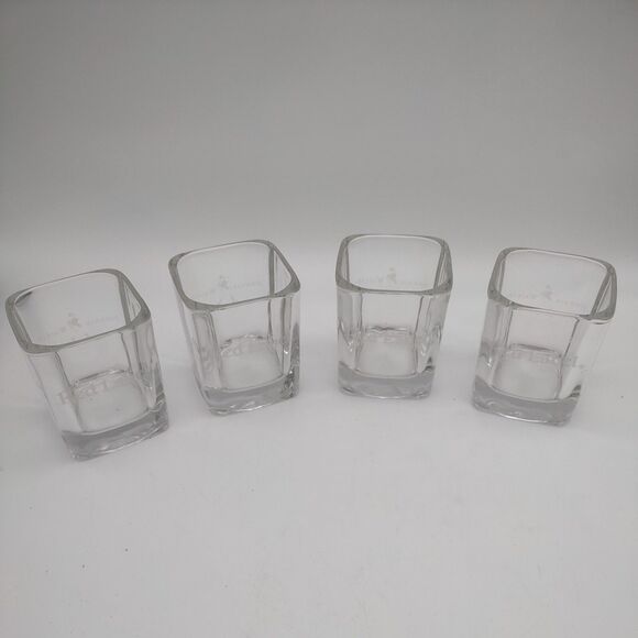 Johnnie Walker Red Label Scotch Whiskey Square Glasses Set of 4 Boxed - Picture 3 of 11